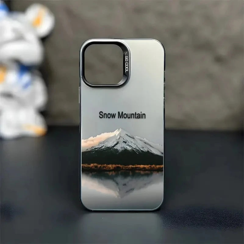 Coque de telephone Snow Mountain pour IPhone 15 Pro Max 14 13 12 11