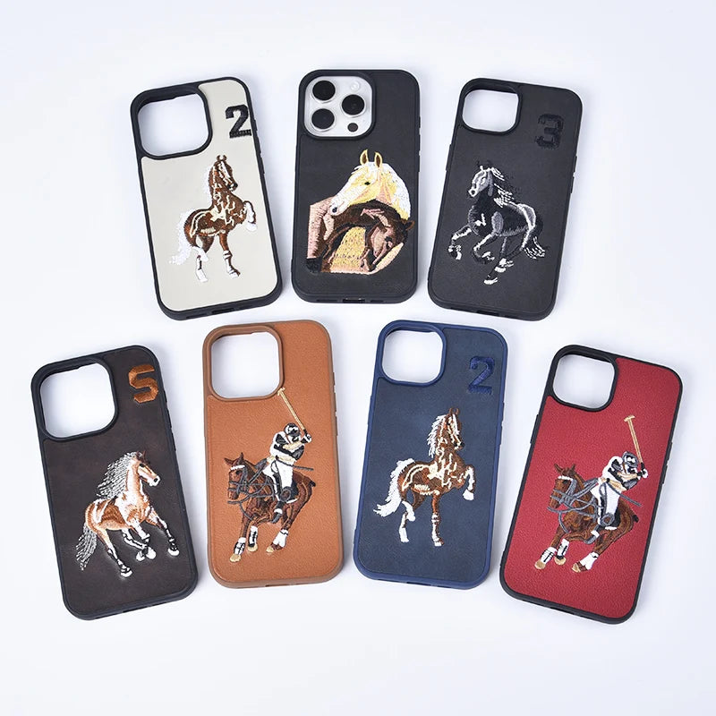 Coque de telphone brodé pour iPhone du 15 au 16