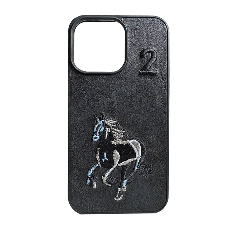 Coque de telphone brodé pour iPhone du 15 au 16