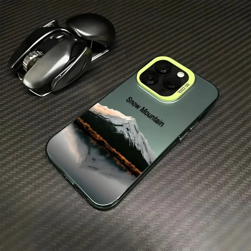 Coque de telephone Snow Mountain pour IPhone 15 Pro Max 14 13 12 11