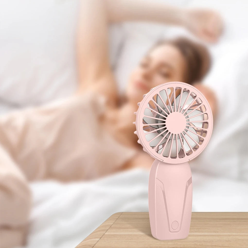Mini Ventilateur Portable Rechargeable - 3 Vitesses - Silencieux - Léger & Compact